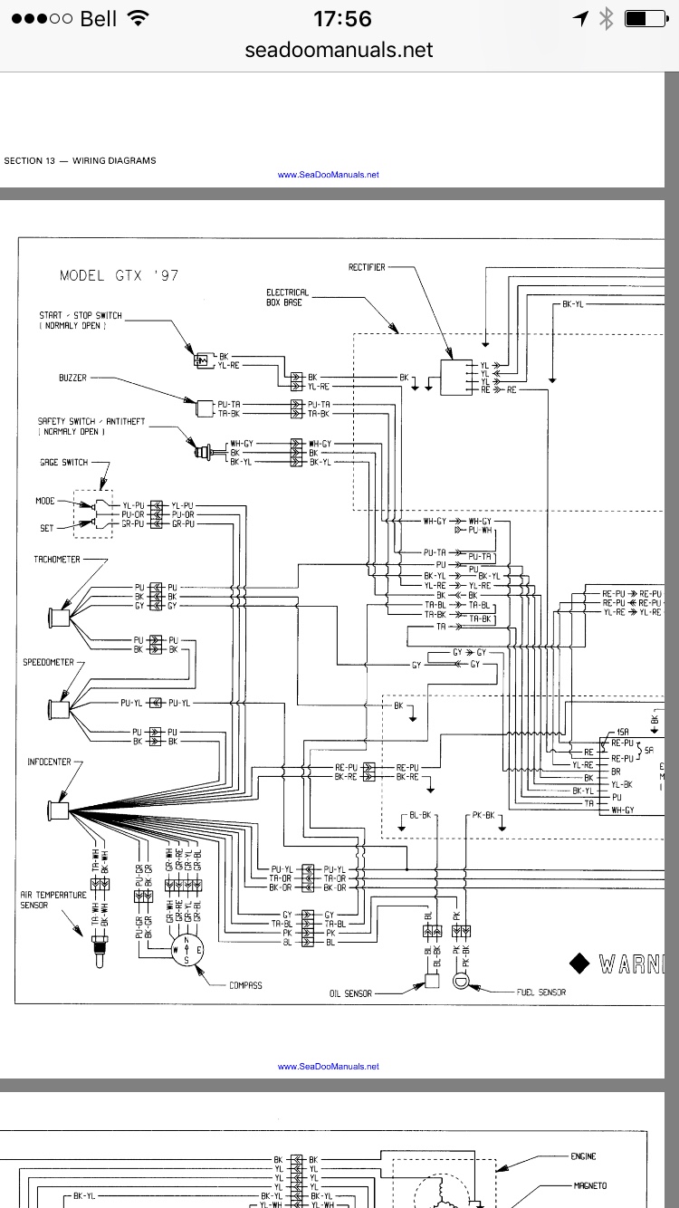 1999 Seadoo Gtx Electrical Schematic - Wiring Diagram